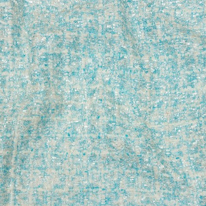 Newcastle Dawn Blue and White Viscose and Acrylic Chenille Tweed