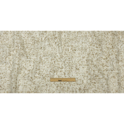 Newcastle Beige and White Viscose and Acrylic Chenille Tweed Drape