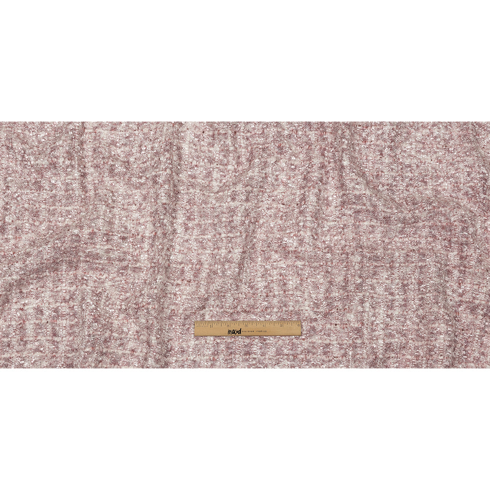 Newcastle Mauve and White Viscose and Acrylic Chenille Tweed Drape