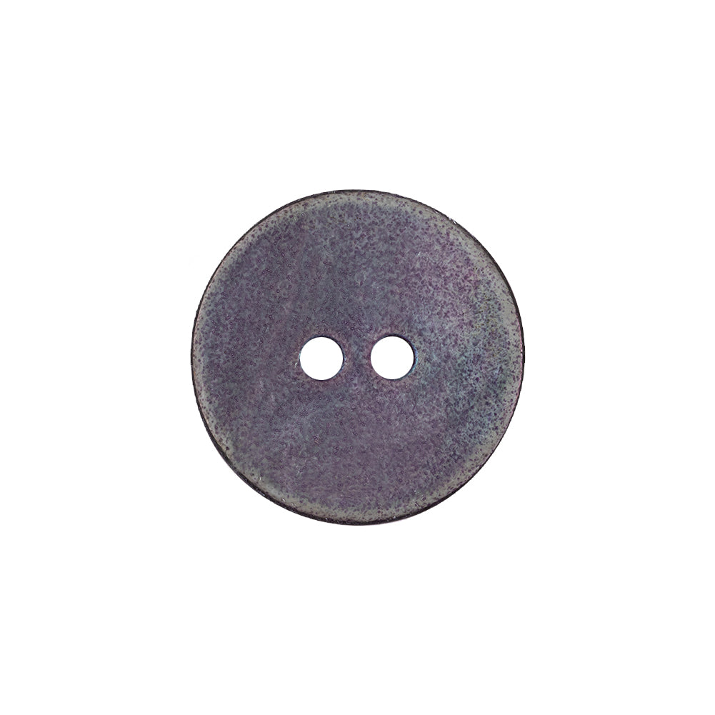 Purple, Green and Blue Iridescent 2-Hole Smooth Top Shell Button - 32L/20mm Detail