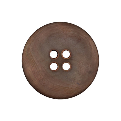 Italian Shitake and Orange Iridescent 4-Hole Narrow Rim Shell Button - 40L/25.5mm Detail