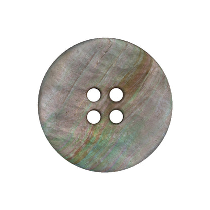 Gray, Purple and Sunburst Iridescent 4-Hole Smooth Top Shell Button - 40L/25.5mm Detail
