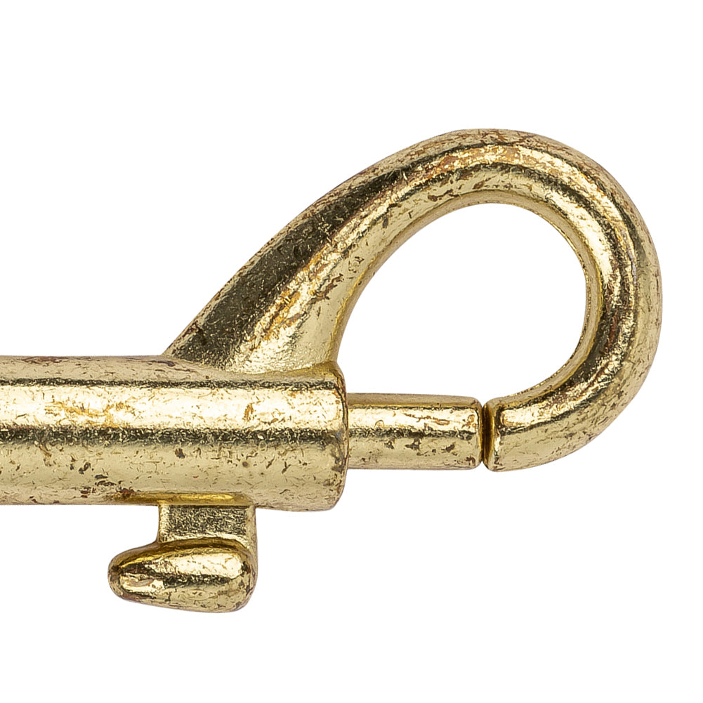 Weathered Gold Lobster Clasp with Rounded Swivel Bottom - 2.875" x 0.875" Detail