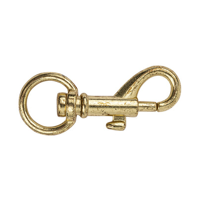 Weathered Gold Lobster Clasp with Rounded Swivel Bottom - 2.875" x 0.875"