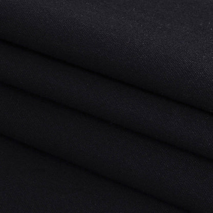 Medium Weight Midnight Navy Heavy Stretch Cotton Twill Folded