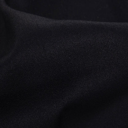 Medium Weight Midnight Navy Heavy Stretch Cotton Twill Detail