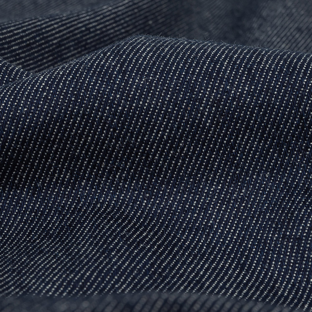 Navy Cotton Denim Twill Detail