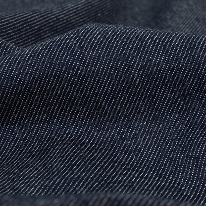 Navy Cotton Denim Twill Detail
