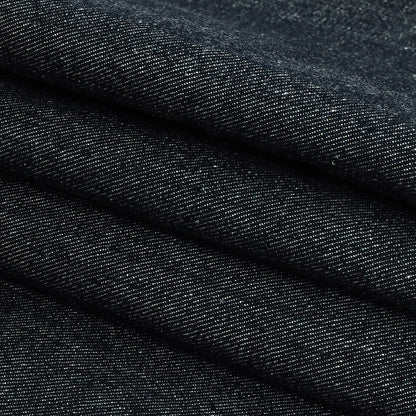 Heavyweight Bright Navy Cotton Denim Twill with Give Folded