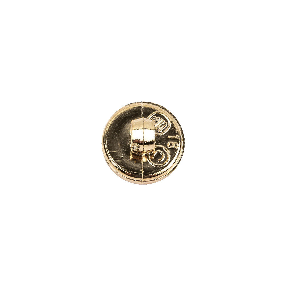 Italian Crystal Rhinestones and Gold Metal Shank Back Button - 18L/11.5mm Detail