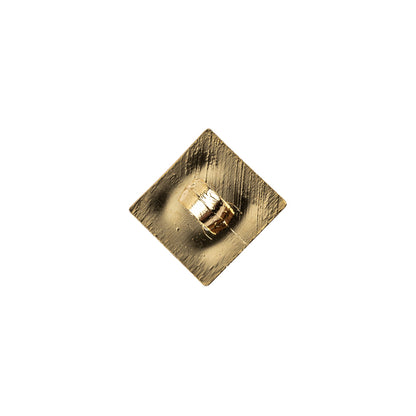 Italian Crystal Rhinestones and Metallic Gold Square Shank Back Button - 24L/15mm Detail