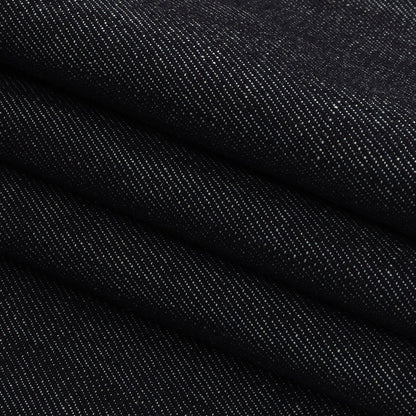Lightweight Indigo Stretch Cotton Denim Twill Folded
