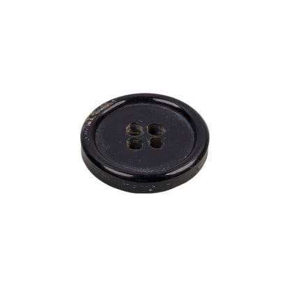 Black Horn Button - 32L/20mm Folded