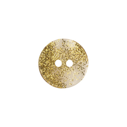 Italian Sundust Glitter 2-Hole Translucent Button - 24L/15mm