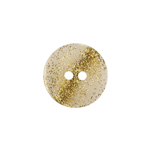 Italian Sundust Glitter 2-Hole Translucent Button - 28L/18mm