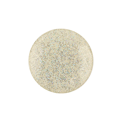 Silver Rainbow Glitter Translucent Shank Back Button - 36L/23mm