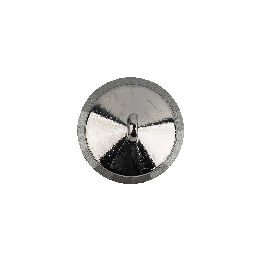 Vintage Swarovski Crystal AB and Silver Cone-Shaped Shank Back Button - 25L/16mm Detail