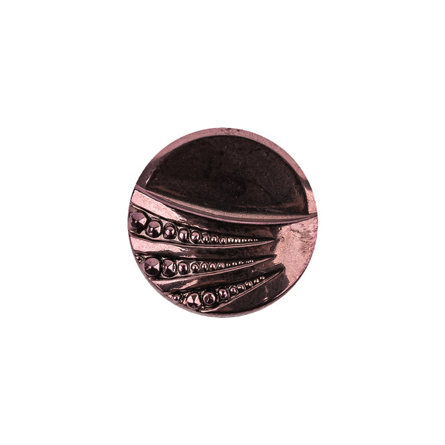 Vintage Amethyst Classical Shank Back Glass Button - 28L/18mm