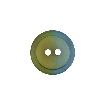 Italian Aqua Paradise and Lime 2-Hole Plastic Button - 28L/18mm Detail