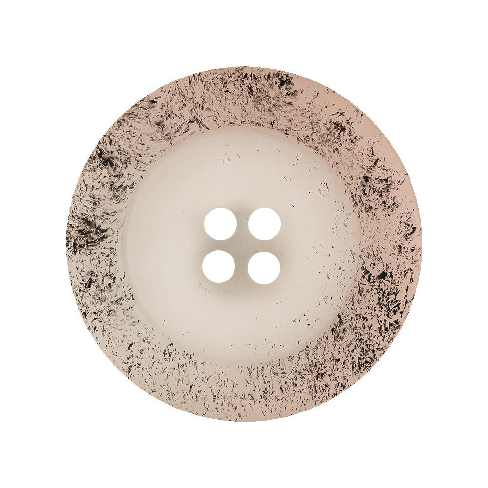 DL Sunlight and Black Speckled Translucent 4-Hole Button - 44L/28mm