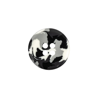 Black, Gray and White Camouflage 4-Hole Tire Rim Button - 28L/18mm Detail