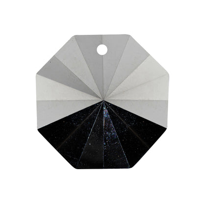 Vintage Swarovski Crystal Reverse Mirror Coated Faceted Pendant - 1.0625" x 1.0625" Detail