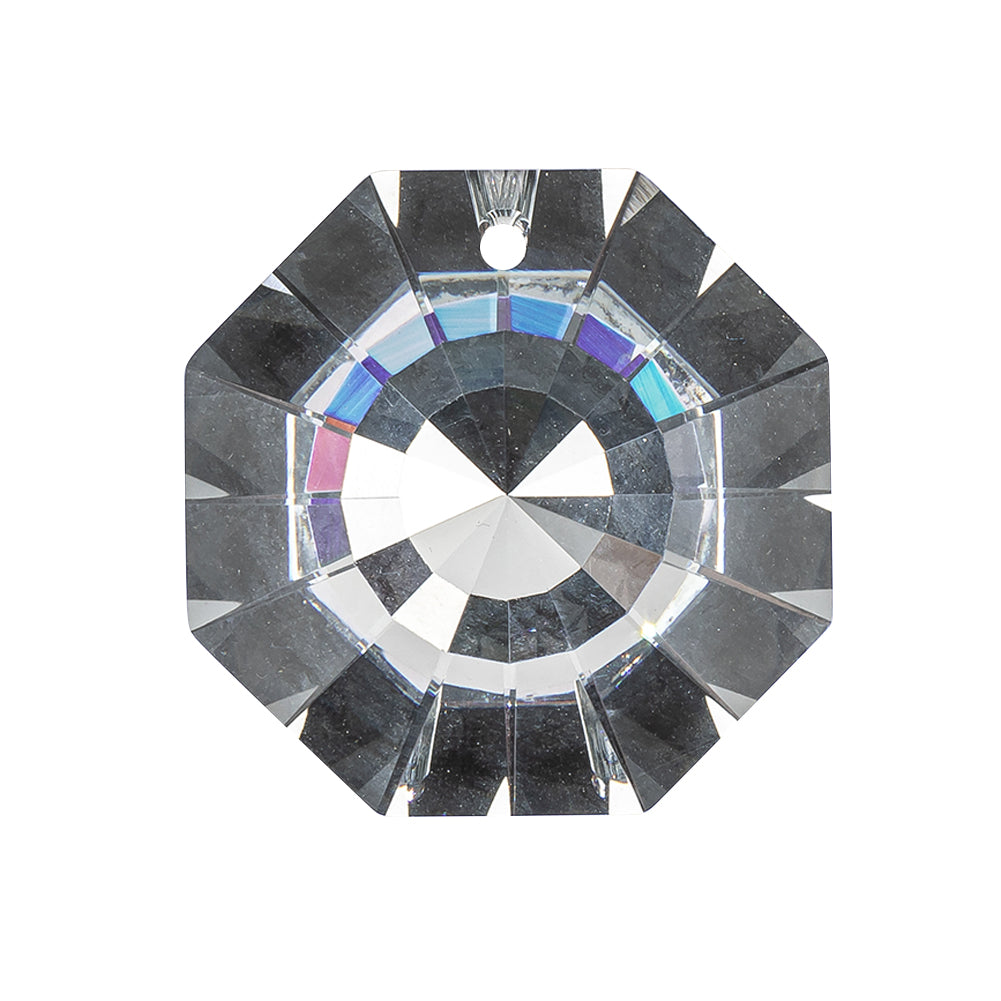 Vintage Swarovski Crystal Reverse Mirror Coated Faceted Pendant - 1.06