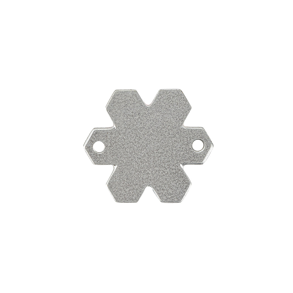 Vintage Swarovski Vitrail Medium Snowflake Sew-On Rhinestone - 20mm Detail