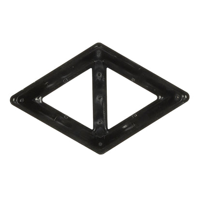 Vintage Crystal Rhinestones and Black Plastic Diamond Shaped Slider - 1.25" x 2" Detail