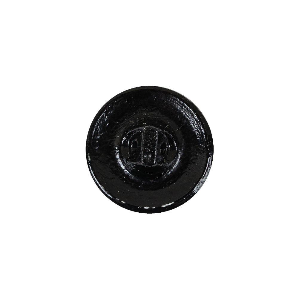 Vintage Jet Faceted Shank Back Glass Button - 28L/18mm Detail