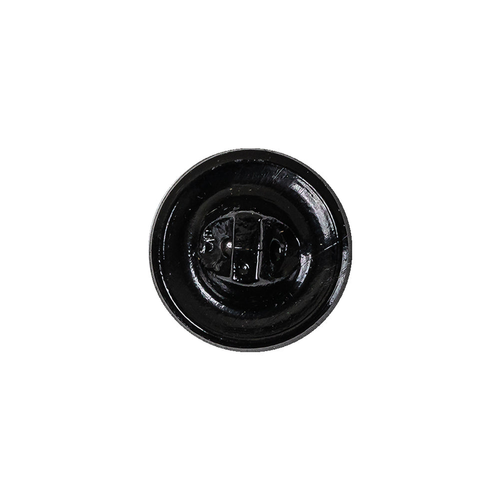 Vintage Jet Faceted Shank Back Glass Button - 25L/16mm Detail
