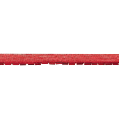 Vintage Red Bugle Beads on Red Trimming - 0.375" Detail