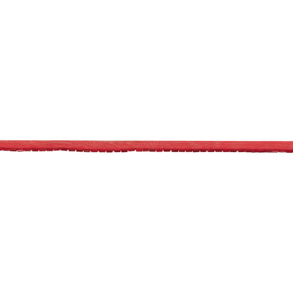 Vintage Red Bugle Beads on Red Trimming - 0.375"