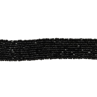 Vintage Fancy 10 Row Black Bugle Beaded Trimming - 0.75" Detail