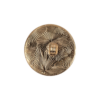 Vintage Swarovski Pearl, Crystal Rhinestones and Gold Metal Shank Back Button - 34L/21.5mm Detail