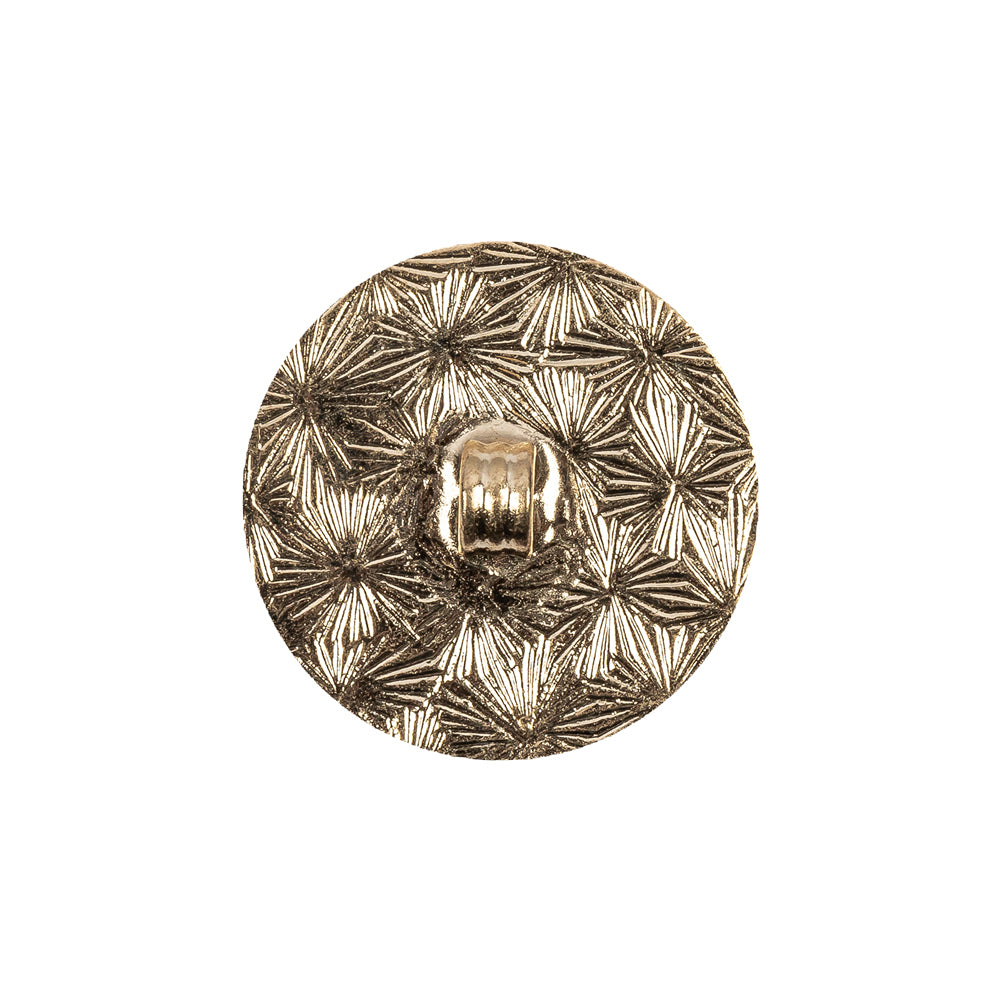 Vintage Crystal Rhinestones and Gold Metal Sawtooth Edge Shank Back Button With No Center - 34L/21.5mm Detail