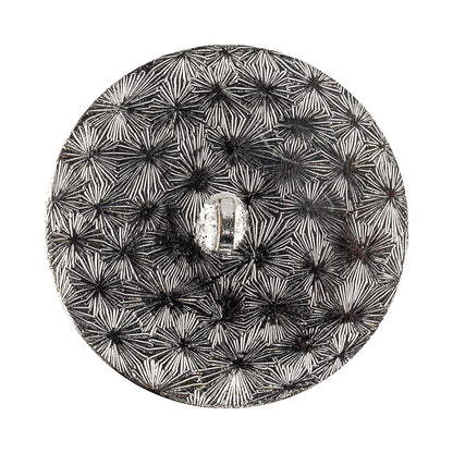 Vintage Swarovski Pearl, Crystal Rhinestones and Silver Metal Shank Back Button - 54L/34mm Detail