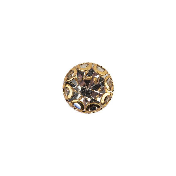 template--25130090922057__main-Vintage Swarovski Crystal Rhinestone and Gold Edged Self Back Button - 18L/11.5mm