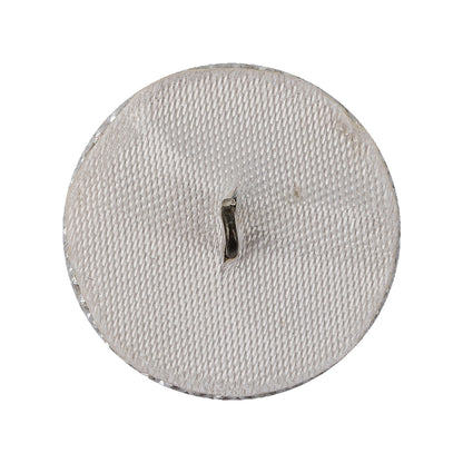 Vintage White Circle Beaded Dome Shaped Button - 44L/28mm Detail