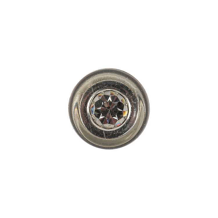 template--25130090922057__main-Vintage Transparent and Silver Metal Shank Back Button with Rhinestone Core - 22L/14mm