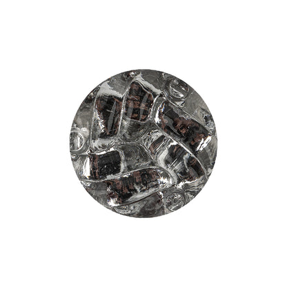 Vintage Twist Glass Shank Back Button with Silver Backing - 34L/21.5mm