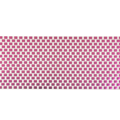 Vintage Metallic Pink Square Bricks Iron-On Film - 4"