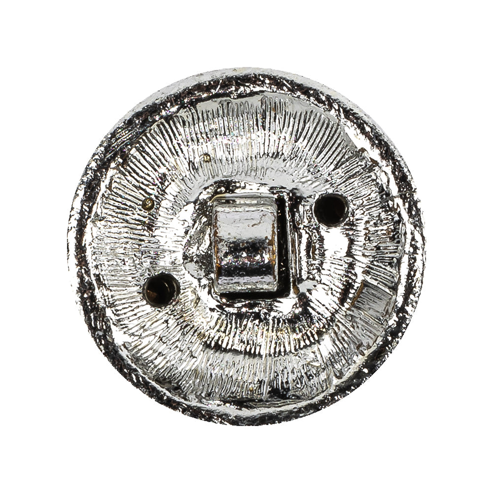 Vintage Swarovski Clustered Crystal Rhinestones and Shiny Silver Metal Circular Shank Back Button - 28L/18mm Detail