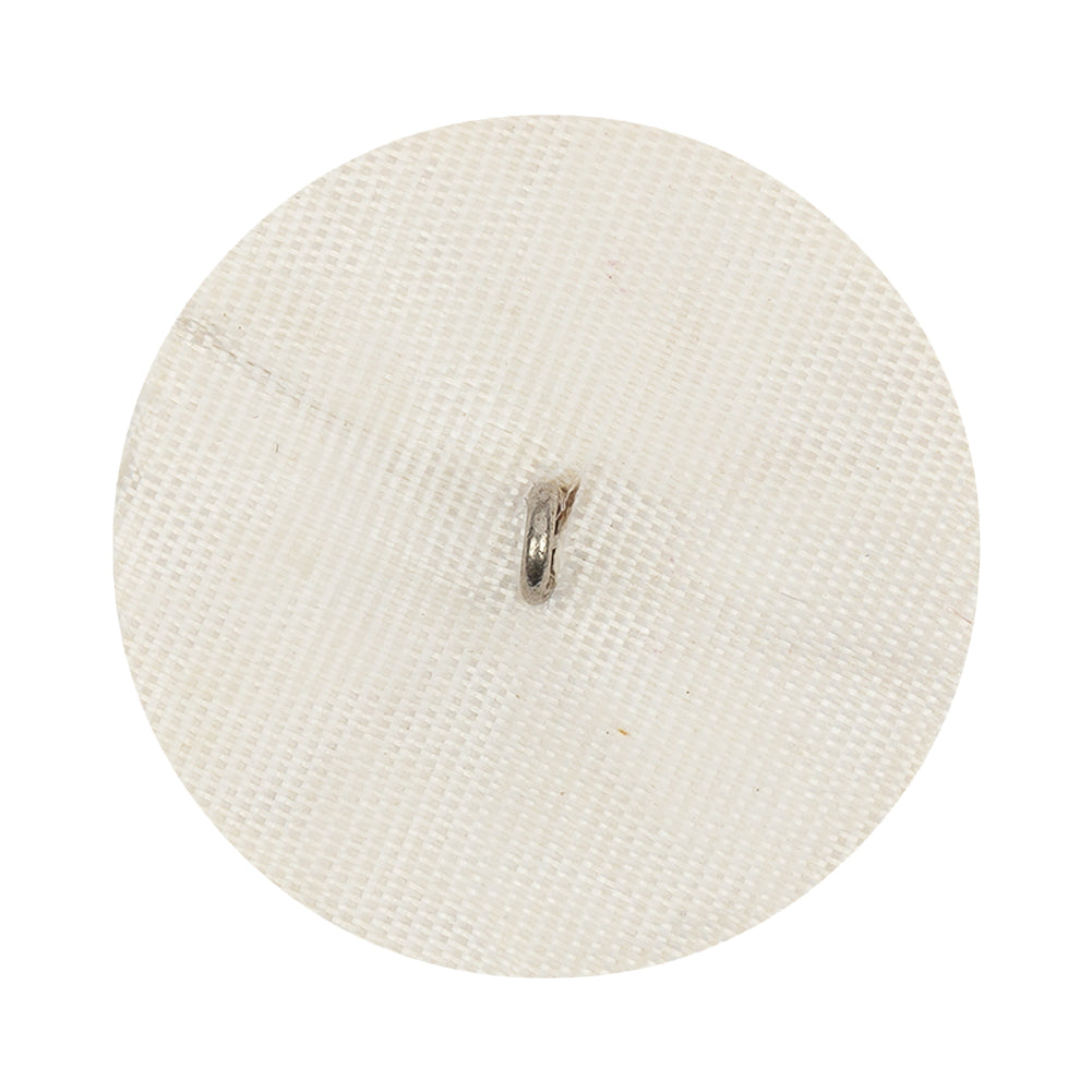 Vintage Lucent White Chop Beaded Dome Shaped Shank Back Button - 52L/33mm Detail