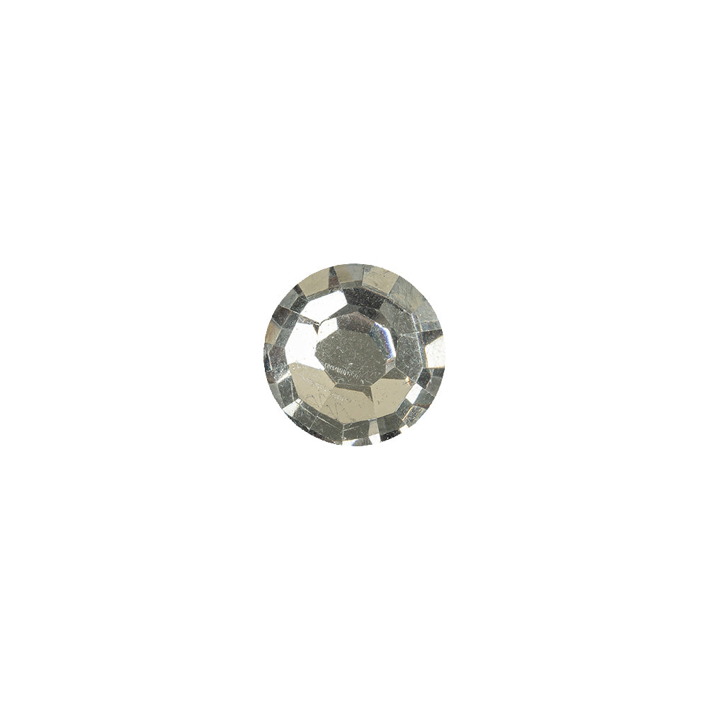 Vintage Transparent Faceted Rhinestone Button - 16L/10mm