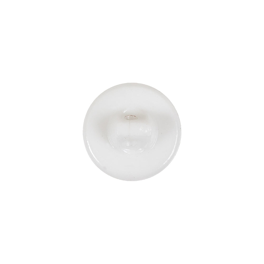 Vintage White and Red Apple Painted Shank Back Glass Button - 22L/14mm Detail