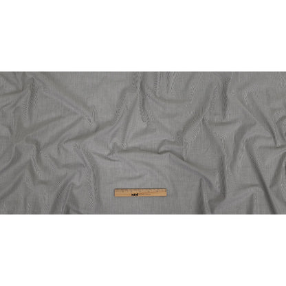 Gray and Tofu Hairline Stripe Stretch Cotton Shirting Full