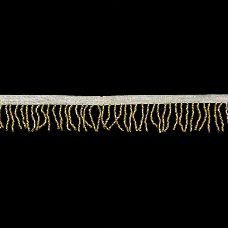 template--25130090922057__main-Vintage Gold and White Chop Beaded Chainette Fringe - 1"