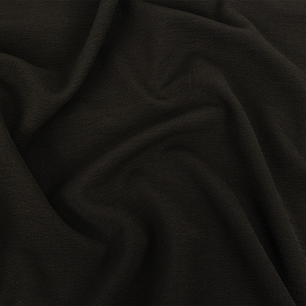 Dark Chocolate Stretch Polyester Crepe Knit