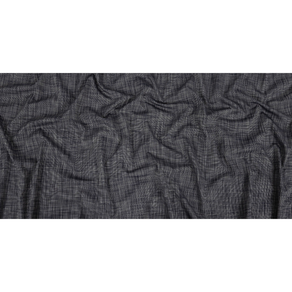 Bright Navy Striated Viscose Shirting Full